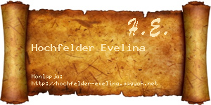 Hochfelder Evelina névjegykártya